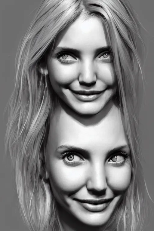 Image similar to super super super cute cameron diaz, Irakli Nadar, trending on artstation