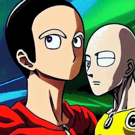 Image similar to saitama one punch man vs monalisa