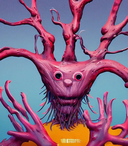 Image similar to Tim Burtons style Schitts Creek by Alex Pardee and Nekro and Petros Afshar, and James McDermott,unstirred paint, vivid color, cgsociety 4K