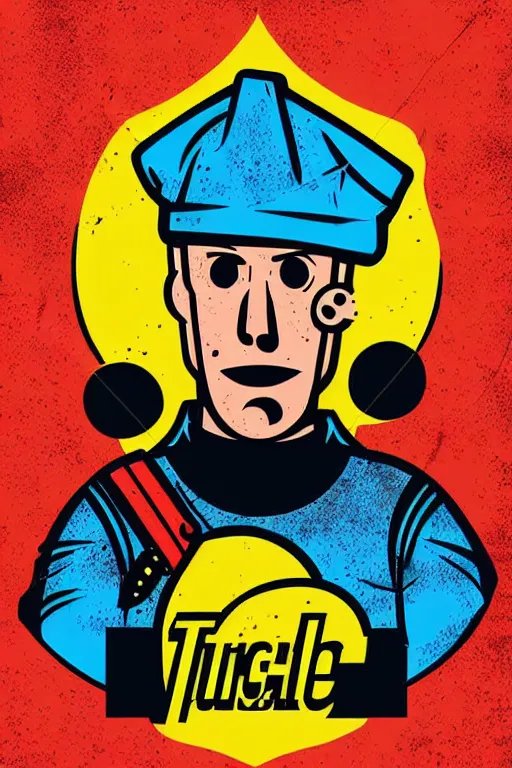 Image similar to fallout 7 6 retro futurist illustration art by butcher billy, sticker, colorful, illustration, highly detailed, simple, smooth and clean vector curves, no jagged lines, vector art, smooth andy warhol style