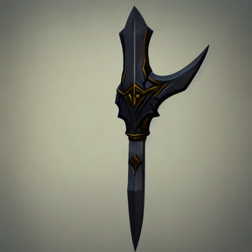 Image similar to Polearm, glaive, 3D render, fantasy weapon