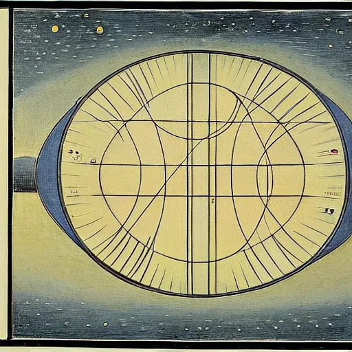 Image similar to a parade of disconnected images : astronomical diagrams projecting the distances between celestial bodies, a painting by giorgio de chirico, a list of unpopular anagrams.