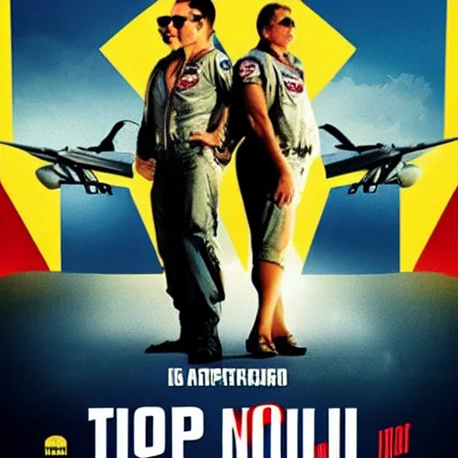 Image similar to movie poster for top gun, hungarian movie poster style