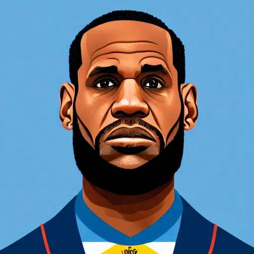 Prompt: United States President Lebron James, 2022, official portrait