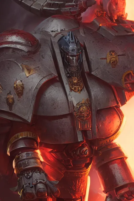 Image similar to armor portrait heros warhammer 4 0 k horus heresy fanart - the primarchs emperor by johannes helgeson animated with vfx concept artist & illustrator global illumination ray tracing hdr fanart arstation zbrush central hardmesh 8 k octane renderer comics stylized