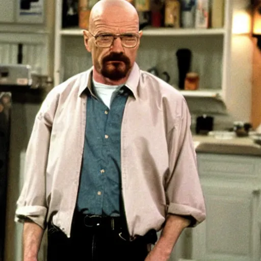 Prompt: Walter White on the set of Friends