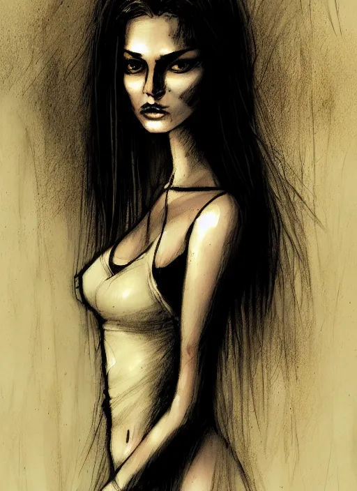 Image similar to a portrait of a pretty young lady by ben templesmith