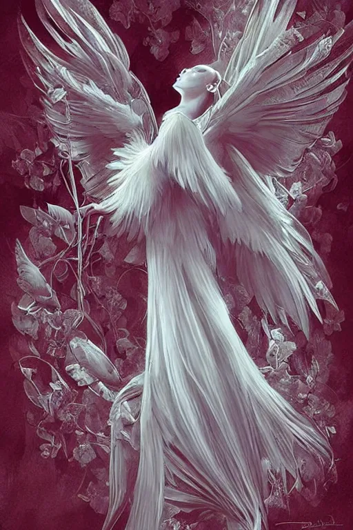 Prompt: Ethereal Cardinal bird, intricate detail, ornate, conceptual art, soft light, dynamic, art by artgerm