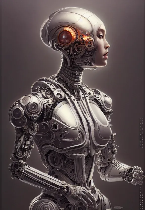 Prompt: ultra realist intricate detailed painting of a single attractive alien female, cyborg male, full body, curvy, cyborg tech, symmetry accurate features, very intricate details, focus, 8k render, artstyle Hiraku Tanaka and Tom Bagshaw, award winning