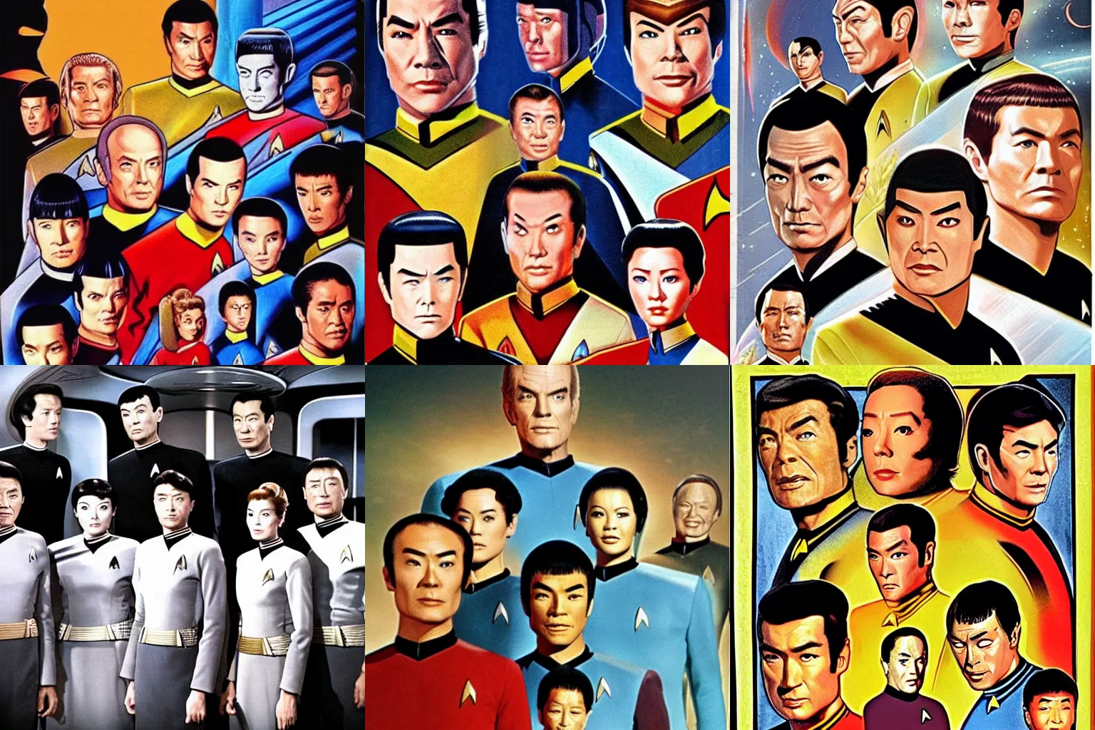Prompt: Star Trek the original series with a Chinese cast, detailed picture