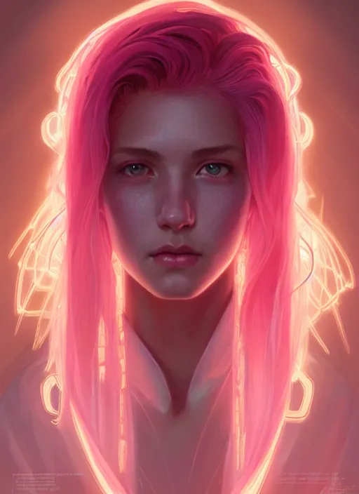 Prompt: symmetry!! portrait of student with pink hair, glowing lights!! intricate, elegant, highly detailed, digital painting, artstation, concept art, smooth, sharp focus, illustration, art by artgerm and greg rutkowski and alphonse mucha