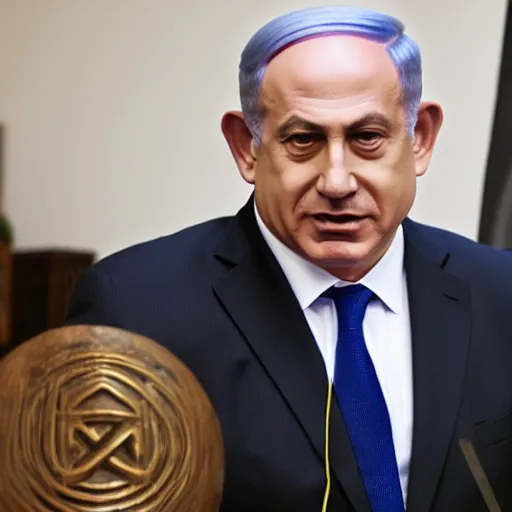 Prompt: benjamin netanyahu with a full beard