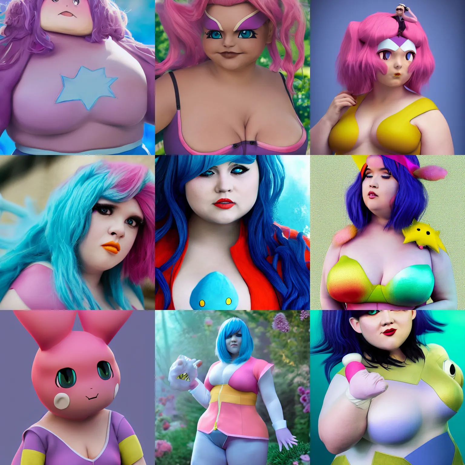 Prompt: ditto pokemon cosplay by beth ditto, 8 k resolution, hyperrealistic, intricate detail, cinematic, summer vibrancy, trending on artstation, deviantart