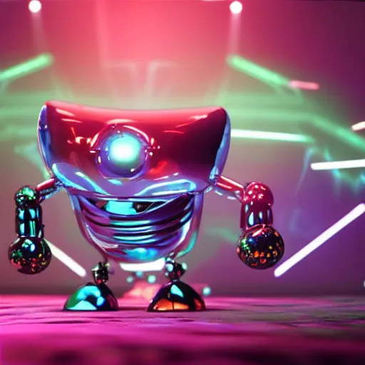 Prompt: promotional movie still wide - angle 3 0 m distance. nanorobots ( ( cat ) ) 1 million into the future ( 1 0 0 2 0 2 2 ad ). super deadly. nanorobots like disco music, disco balls, dance - off contests. dramatic lighting, cinematic lighting, octane 3 d render, saturday night fever ( film )