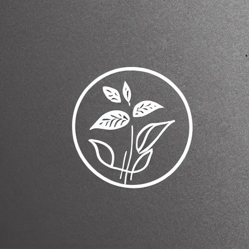 Prompt: pal logo showing a camera, flowers, and plant leaves. minimalist ink