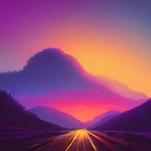 Image similar to landscape, by alena aenami and beeple and salvador dali