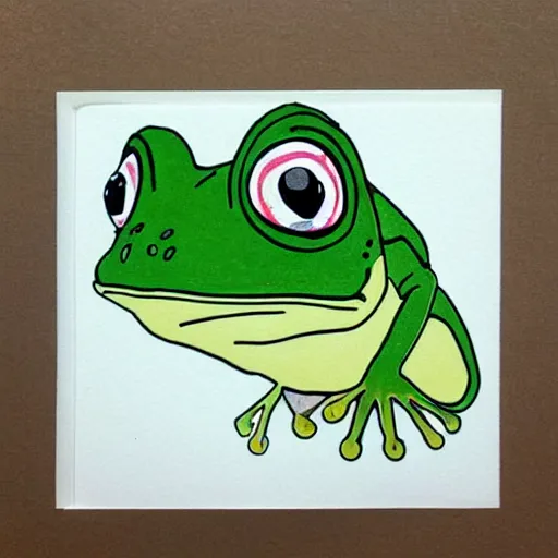 Prompt: cute frog portrait, Ghibli style