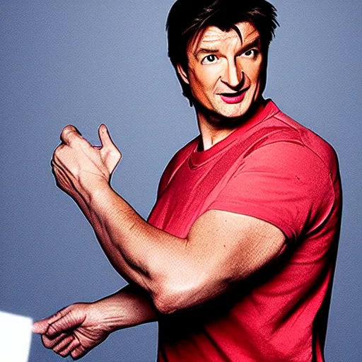 Prompt: nathan fillion as a mango