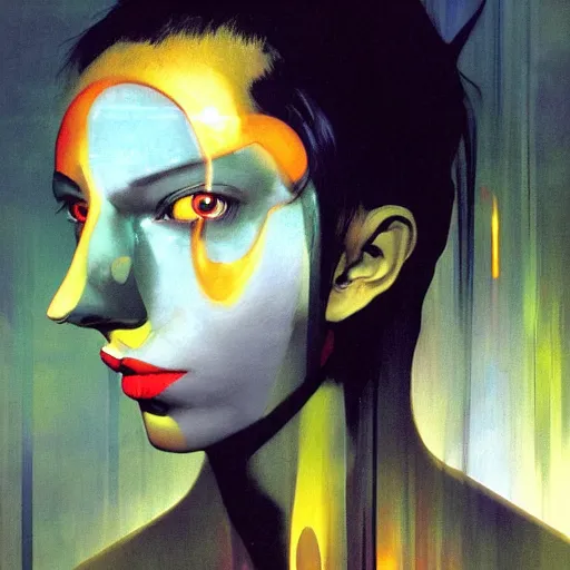 Prompt: citizen portrait soft light painted by dave mckean and erik jones, inspired by kenyan ghost in the shell anime, smooth face feature, intricate oil painting, high detail illustration, sharp high detail, manga and anime 1 9 9 9