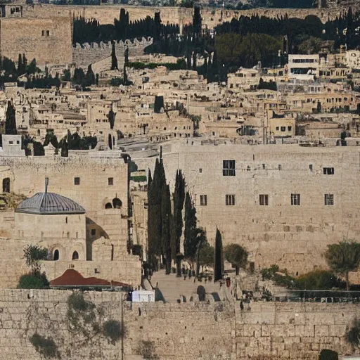 Image similar to the old city of jerusalem is a walled city that has been fought over for centuries. it is the holiest city in judaism and home to many important religious sites, including the western wall and the temple mount