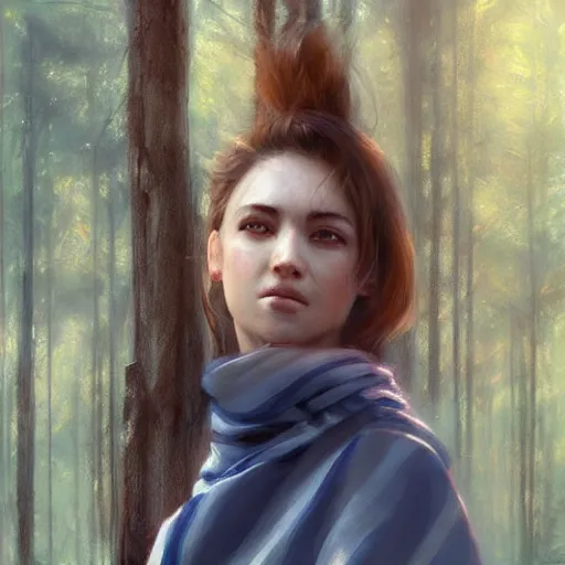 Image similar to american flag lapel pin in the woods, digital art by ruan jia and mandy jurgens and artgerm, realistic face, highly detailed, trending on artstation, award winning