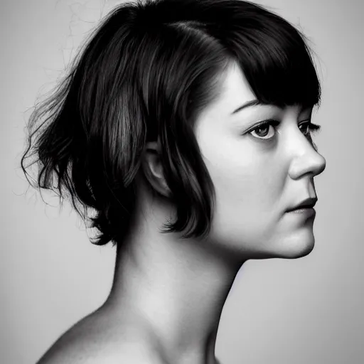 Image similar to a masterpiece portrait photo of a beautiful young woman who looks like a manic pixie dream girl mary elizabeth winstead, symmetrical face