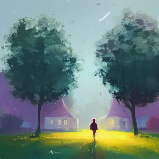 Prompt: a teenage girl and a teenage boy and a cat, in the Netherlands, art by Alena Aenami