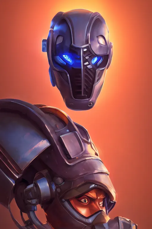 Image similar to epic mask helmet robot ninja portrait stylized as fornite style game design fanart by concept artist gervasio canda, behance hd by jesper ejsing, by rhads, makoto shinkai and lois van baarle, ilya kuvshinov, rossdraws global illumination radiating a glowing aura global illumination ray tracing hdr render in unreal engine 5