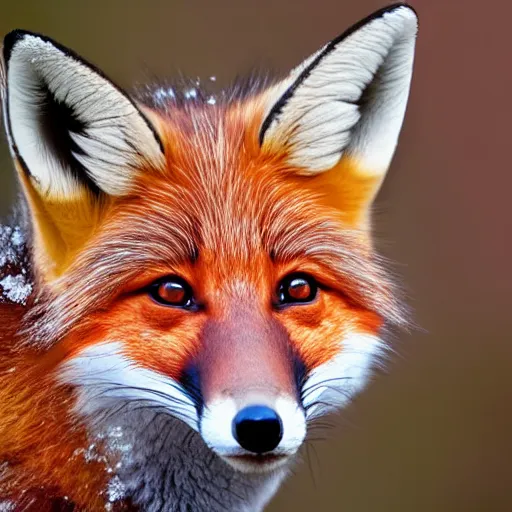 Prompt: Up close Photorealistic photograph of a cute fox in snow, photorealism, photorealistic, realism, real, highly detailed, ultra detailed, detailed, shutter speed 1/1000, Canon EOS 90D, up-close, Wildlife Photographer of the Year, Pulitzer Prize for Photography, 8k