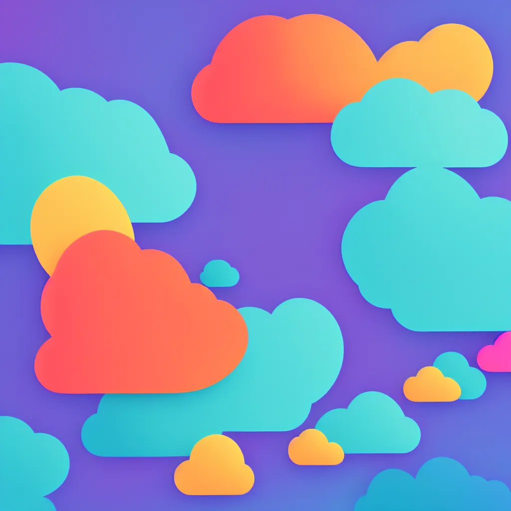 Image similar to a simple micro-service deployed to a public cloud, security, attack vector, trending on Artstation, painting by Jules Julien, Leslie David and Lisa Frank, muted colors with minimalism