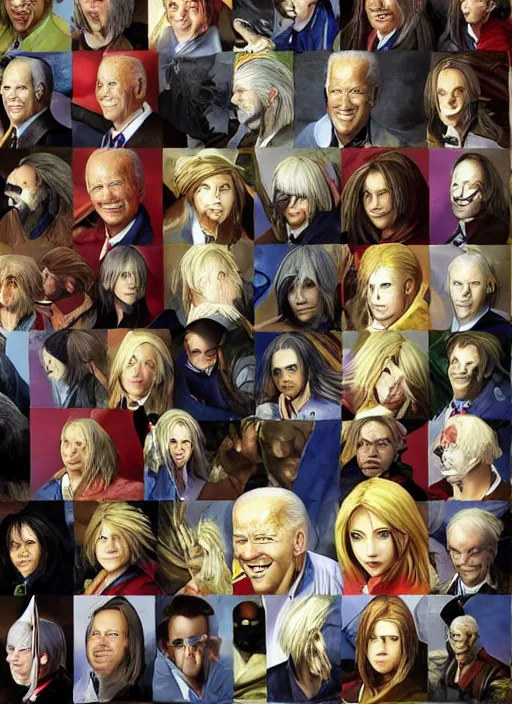 Image similar to a full portrait photo of biden in final fantasy ix style, f / 2 2, 3 5 mm, 2 7 0 0 k, lighting, perfect faces, award winning photography.