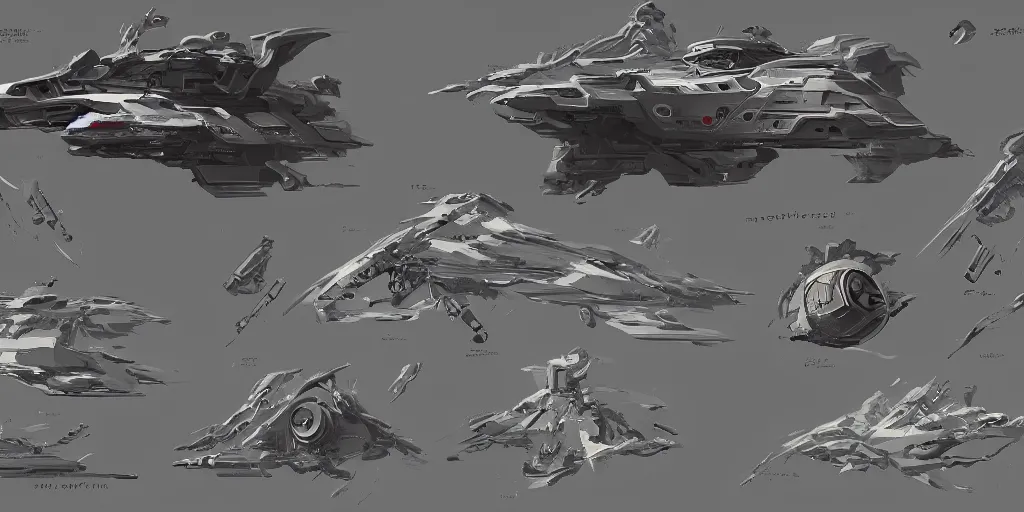 Prompt: original composition ideas for a space opera science fiction scene of a little spaceship approaching a bigger one, concept art, trending on artstation