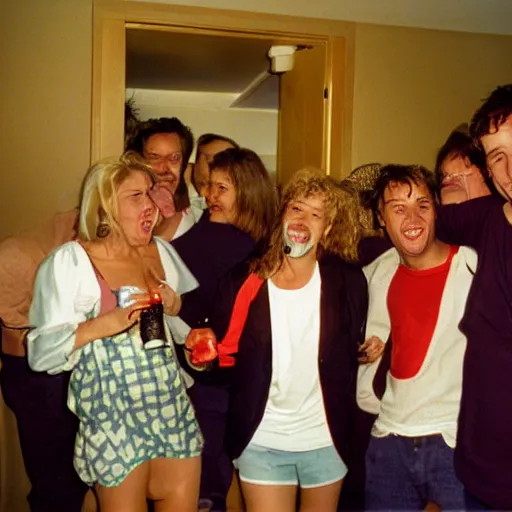 Prompt: door room party in 1 9 9 5