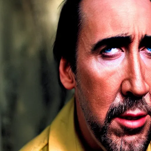 Image similar to nicholas cage close - up by steve mccurry