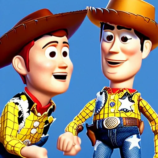 Image similar to brokeback mountain in the style of toy story