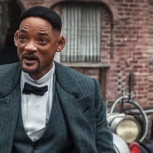 Prompt: will smith in Peaky Blinders very detail 4K quality super realistic
