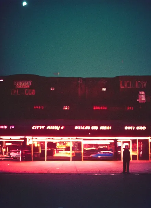 Image similar to Waiting in the car Waiting for the ride in the dark At night the city grows Look at the horizon glow Drinking in the lounge Following the neon signs Waiting for a word Looking at the milky skyline The city is my church It wraps me in its blinding twilight, cinestill 800