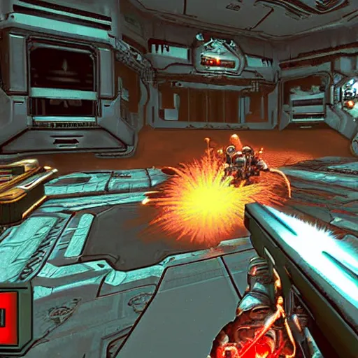 Prompt: A screenshot from Doom, a computer game by Humongous Entertainment