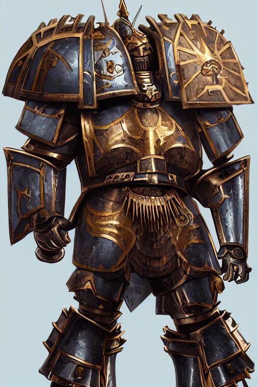 Image similar to armor portrait heros warhammer 4 0 k horus heresy fanart - the primarchs emperor by johannes helgeson animated with vfx concept artist & illustrator global illumination ray tracing hdr fanart arstation zbrush central hardmesh 8 k octane renderer comics stylized