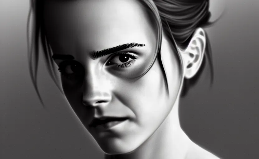 Prompt: a film still portrait of a emma watson in a hallway, finely detailed features, closeup at the faces, perfect art, grimdark, trending on pixiv fanbox, painted by studio ghibli, charlie brown