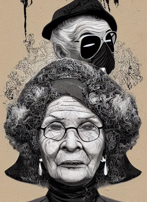 Prompt: gangster granny, detailed digital art