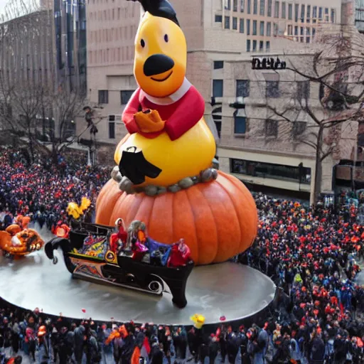 Prompt: matt walsh float in the macy's thanksgiving parade