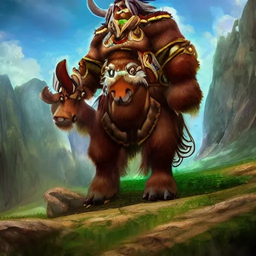 Image similar to Tauren Hotsprings warcraft fanart trending on artstation