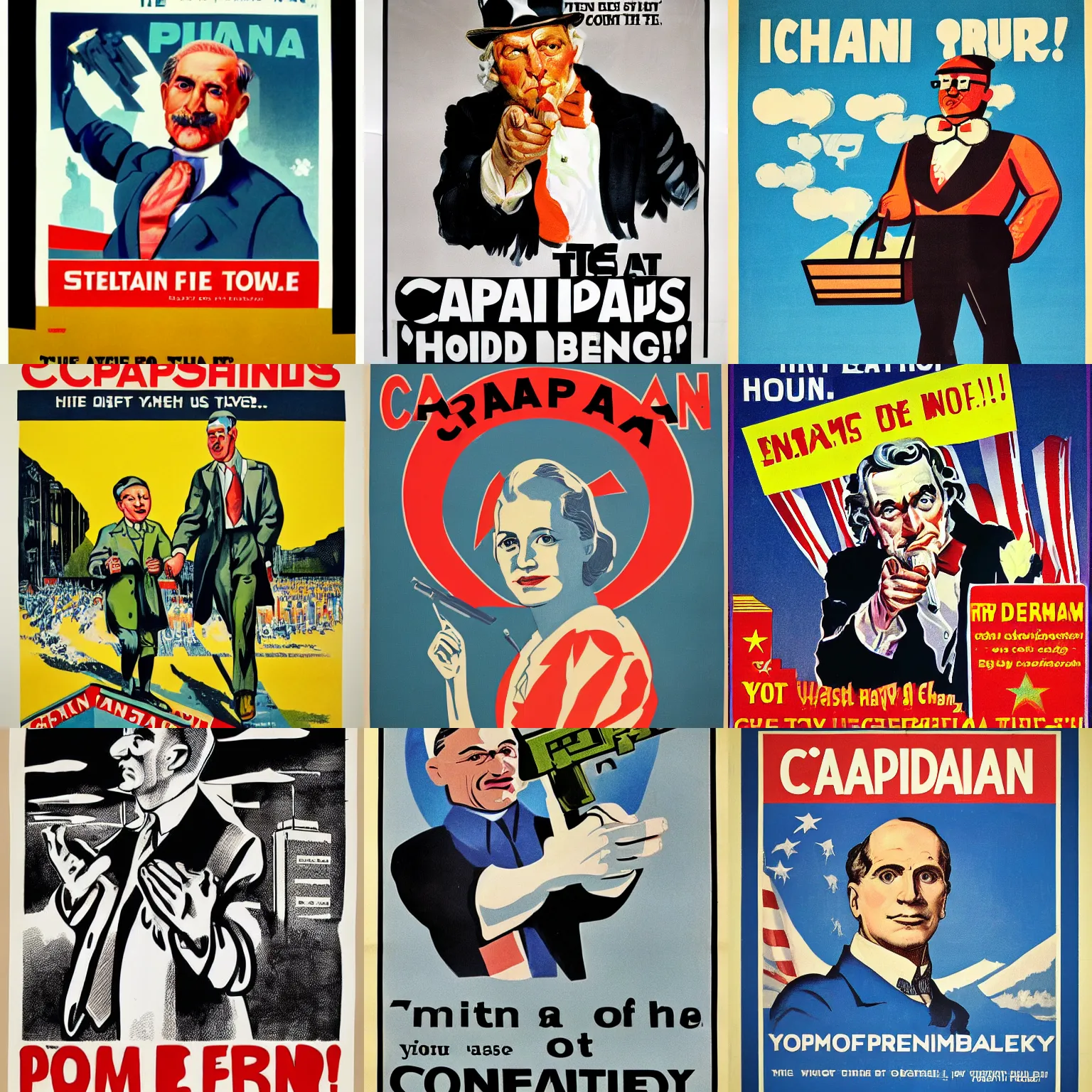 Prompt: capitalism propaganda poster
