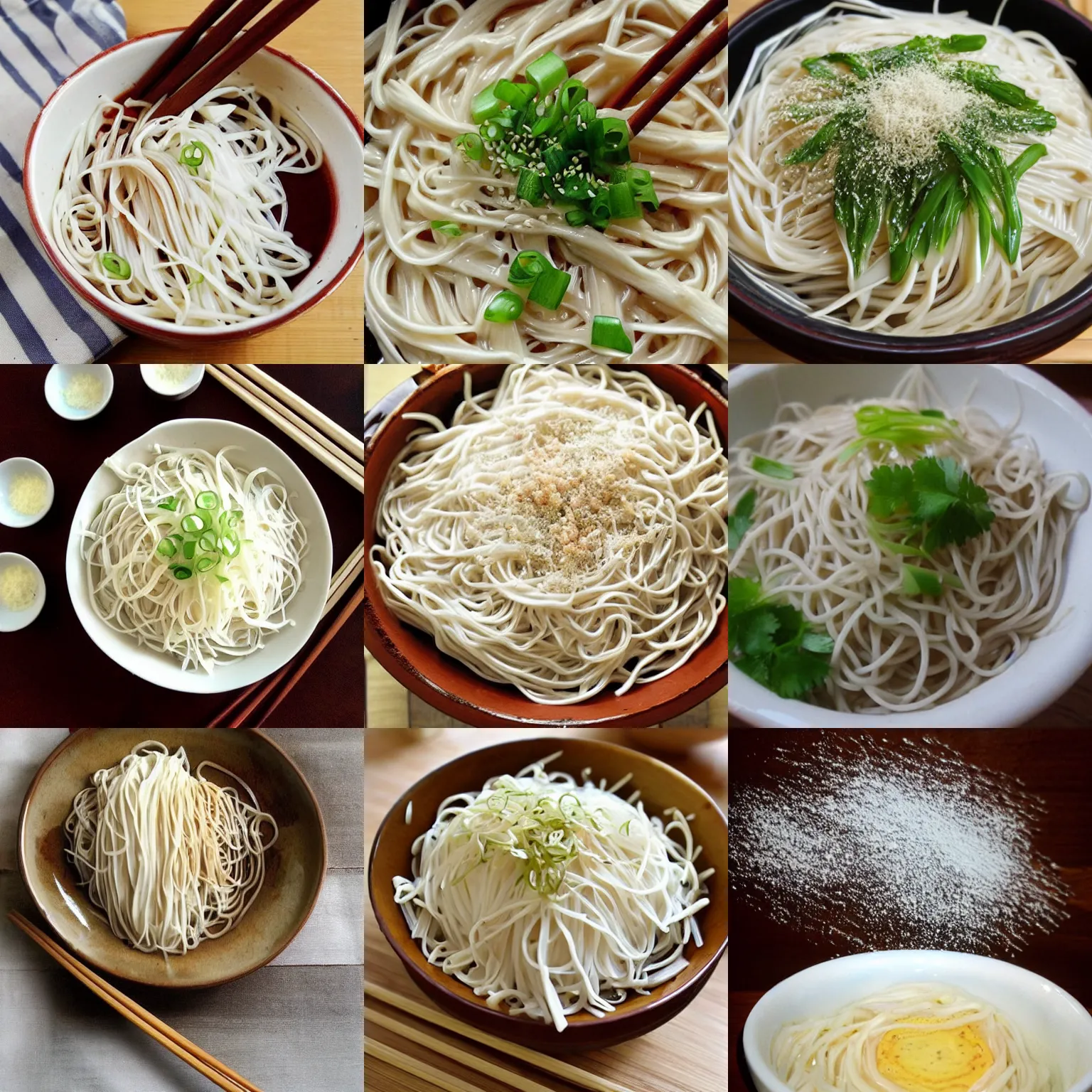 Prompt: covered in nagashi somen, food network recipe, pinterest