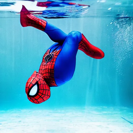 Image similar to underwater shoot photo of Spiderman