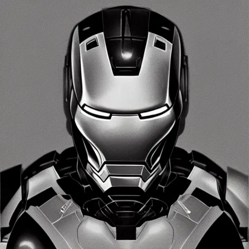 Image similar to iron man in black and white, furry art, furaffinity, extremely detailed, digital painting, artstation, concept art, smooth, sharp focus, illustration, incredible art