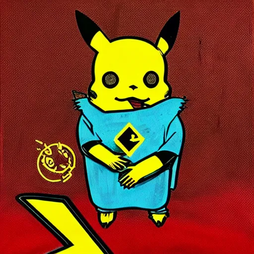 Image similar to Tristan Eaton, Lofi pikachu