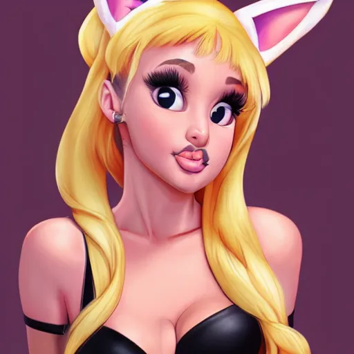 Image similar to ariana grande cosplaying as lola bunny, by artgerm, deviantart