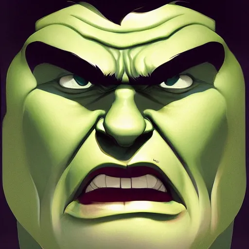 Image similar to face icon stylized minimalist the hulk, loftis, cory behance hd by jesper ejsing, by rhads, makoto shinkai and lois van baarle, ilya kuvshinov, rossdraws global illumination